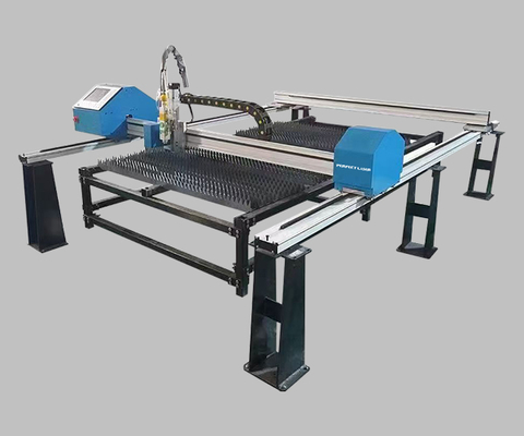 เครื่องตัดเลเซอร์ไฟเบอร์แบบพกพาสำหรับแผ่นโลหะแบบ Gantry ขนาด 1500W 2000W 3000W 6000W