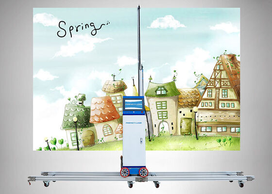 เครื่องพิมพ์ผนัง มีหัวพิมพ์แบบสองแบบ โดยตรงกับผนัง เครื่องพิมพ์หมึกเจ็ตสําหรับการพิมพ์ภาพขนาดใหญ่